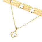 JUEGO ARETES Y COLLAR 1 TREBOL VAN CLEEF