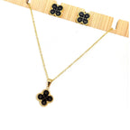 JUEGO ARETES Y COLLAR 1 TREBOL VAN CLEEF