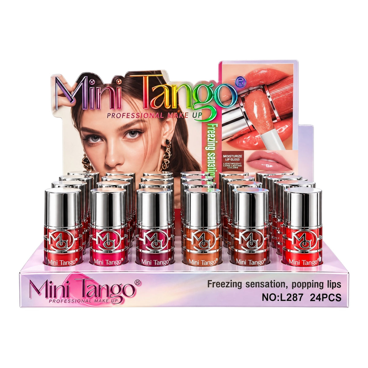 BRILLO GLOSS CON COLOR TAPA PLATEADA MINI TANGO