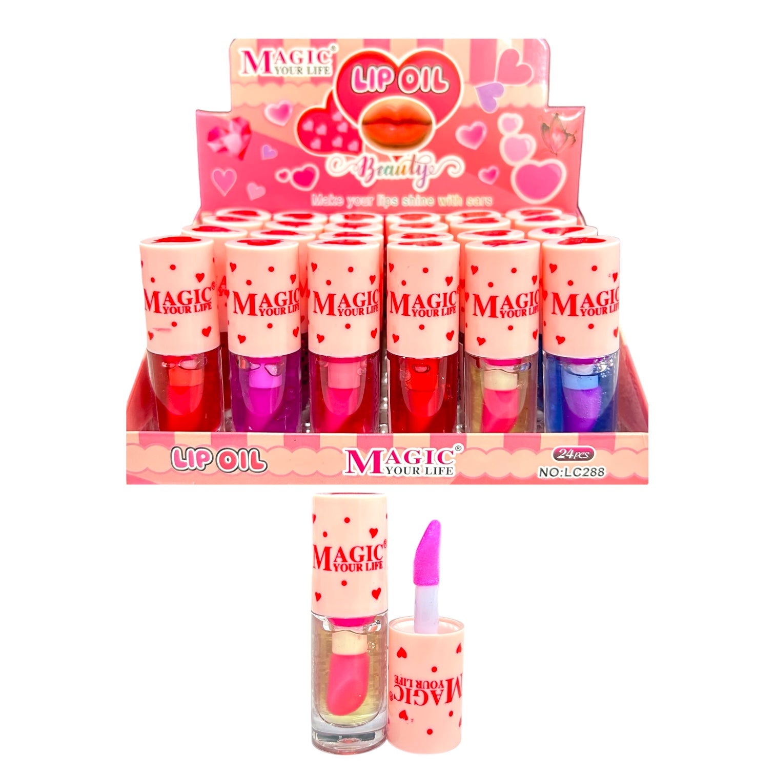 BRILLO MAGICO APLICADOR GRANDE CORAZONCITOS MAGIC YOUR LIFE