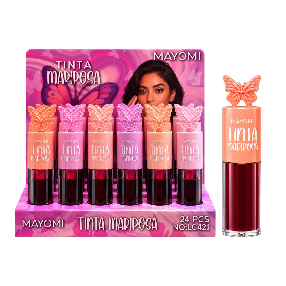 TINTA DE LABIOS TAPA MARIPOSA MAGIC YOUR LIFE / MAYOMI