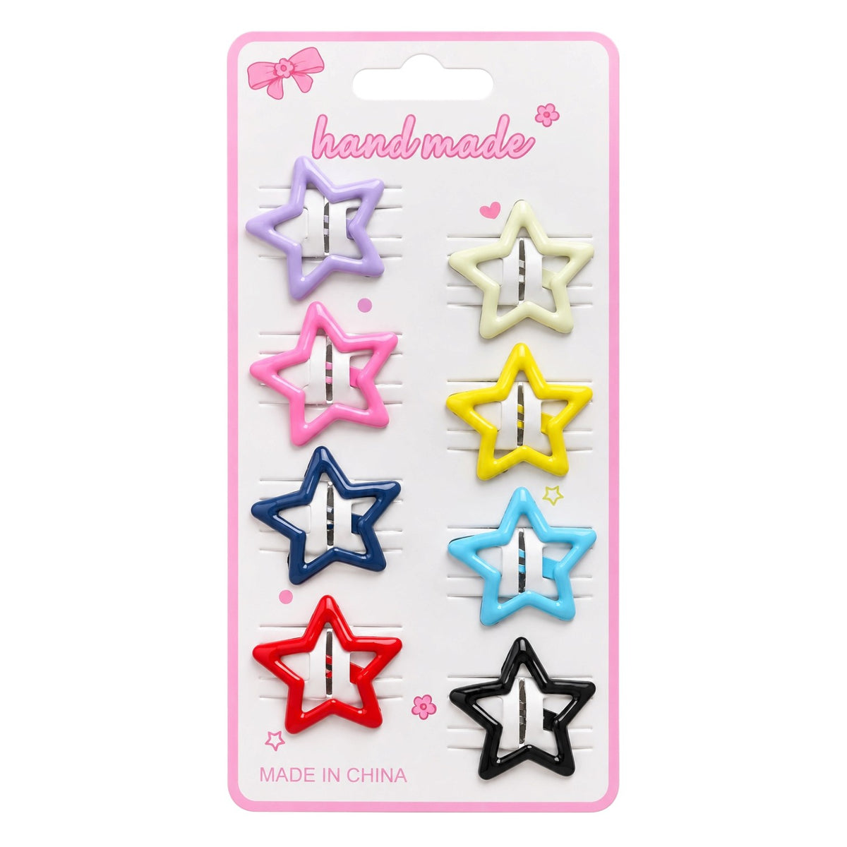 CARTON X8 PINZAS ESTRELLITAS HAND MADE