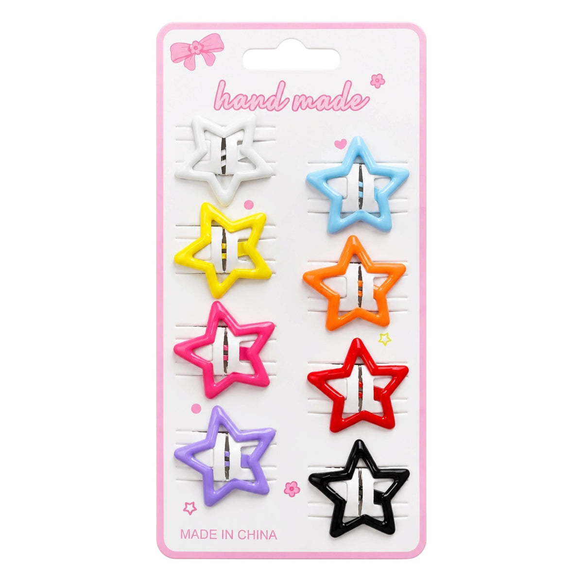 CARTON X8 PINZAS ESTRELLITAS HAND MADE