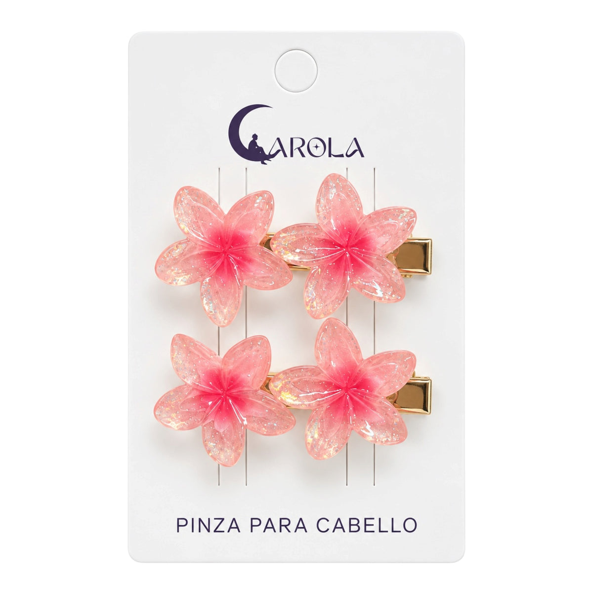 CARTON X2 PINZAS FLOR HAWAIANA CAROLA