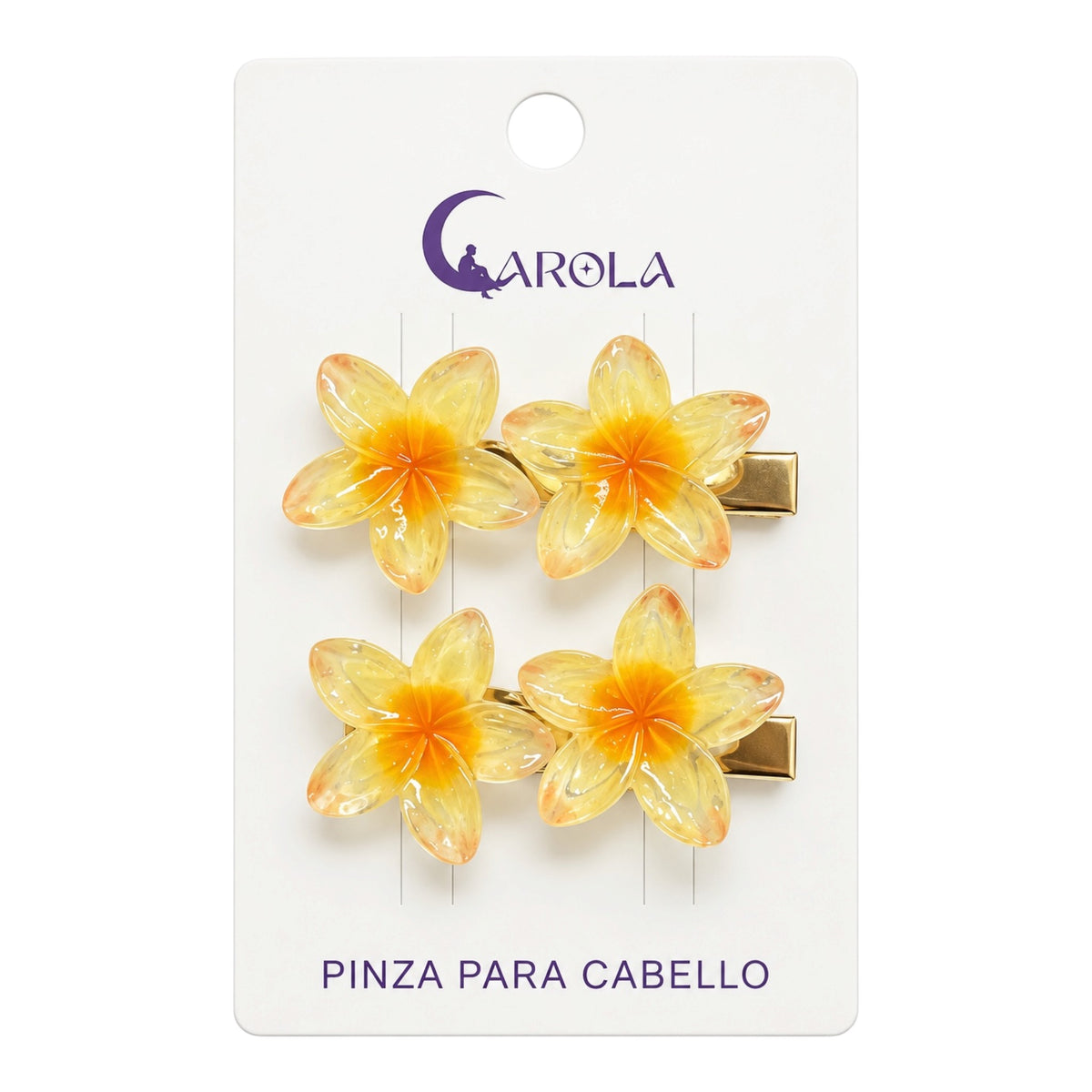 CARTON X2 PINZAS FLOR HAWAIANA CAROLA