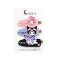 CARTON X3 PINZA PARA CABELLO MY MELODY KUROMI