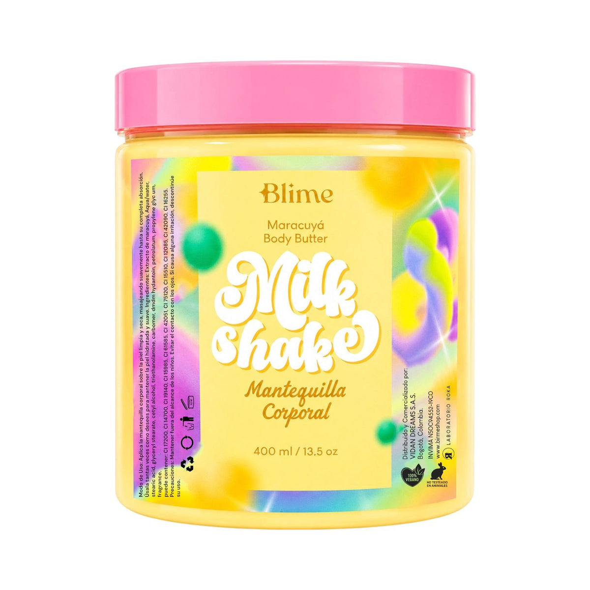 MANTEQUILLA CORPORAL MILK SHAKE FRUTAS 400ML BLIME