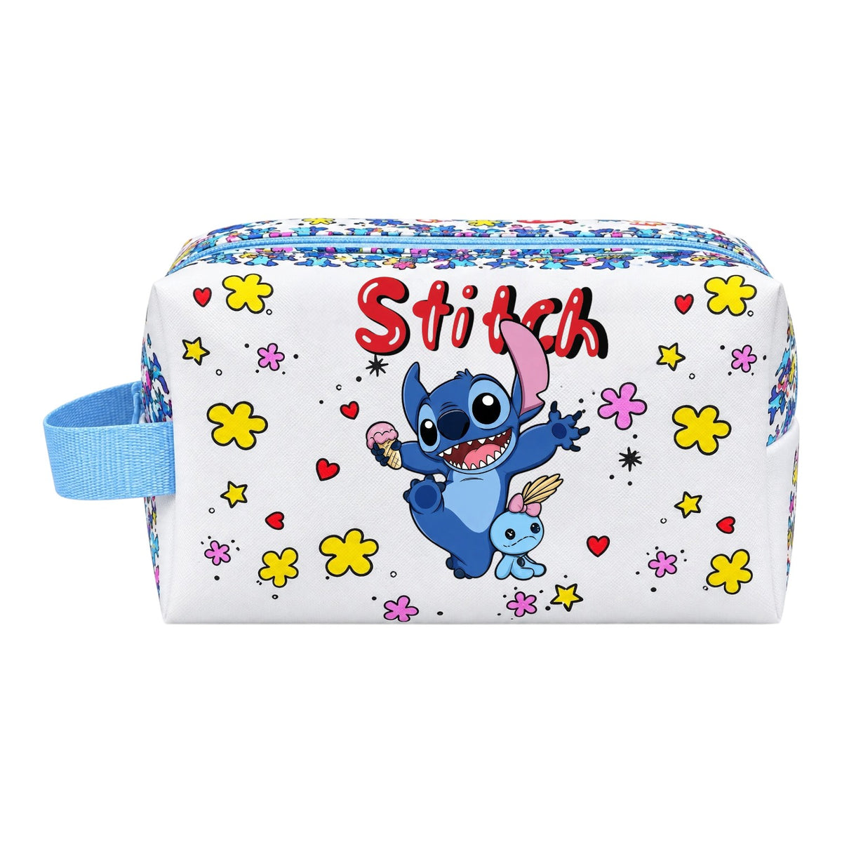 CCOSMETIQUERA STITCH ESTAMPADA CON AGARRADERA
