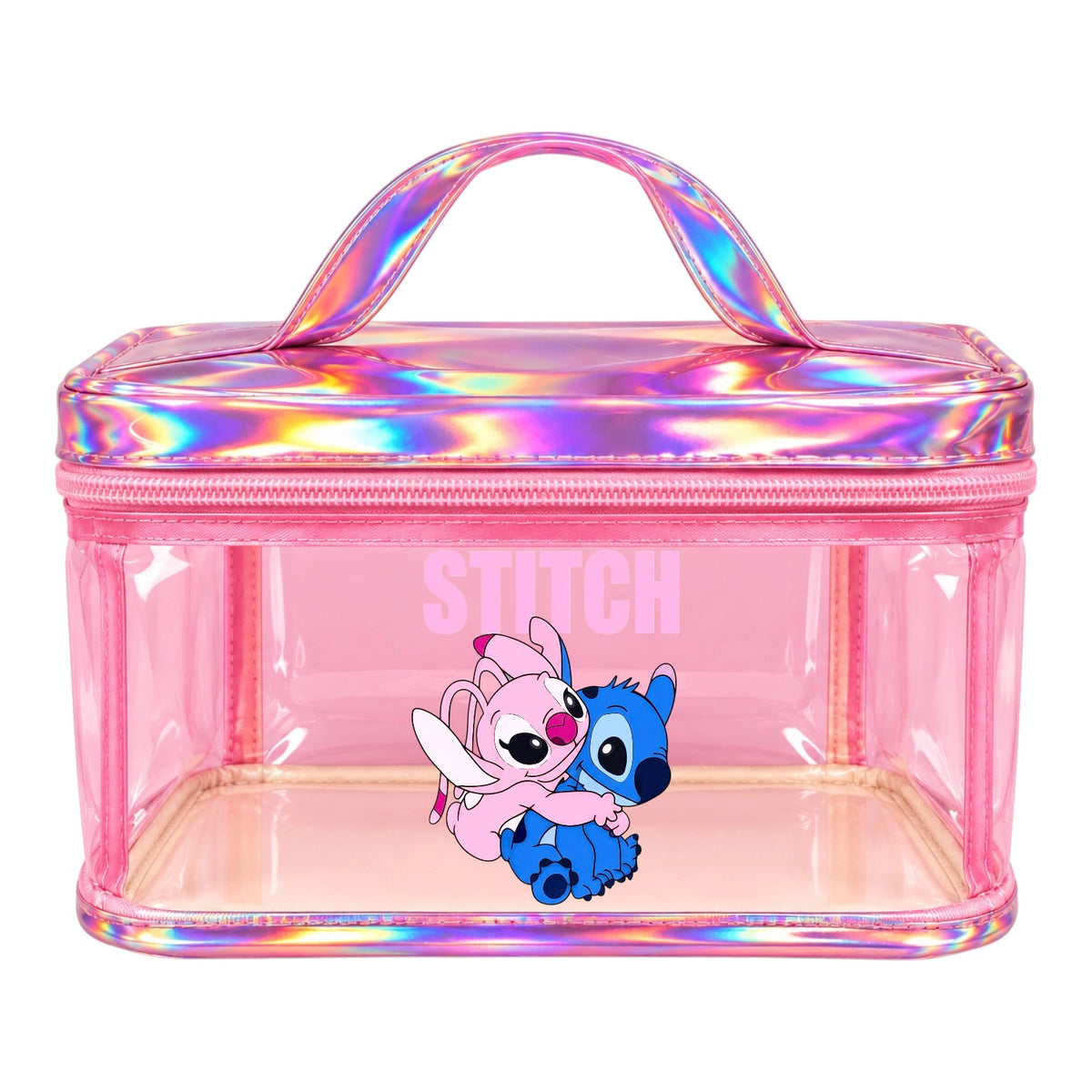 COSMETIQUERA BOLSITO STITCH TRANSPARENTE
