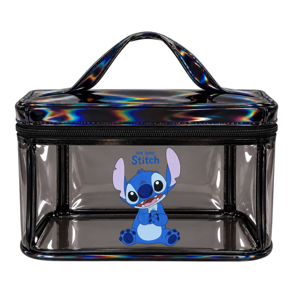 COSMETIQUERA BOLSITO STITCH TRANSPARENTE