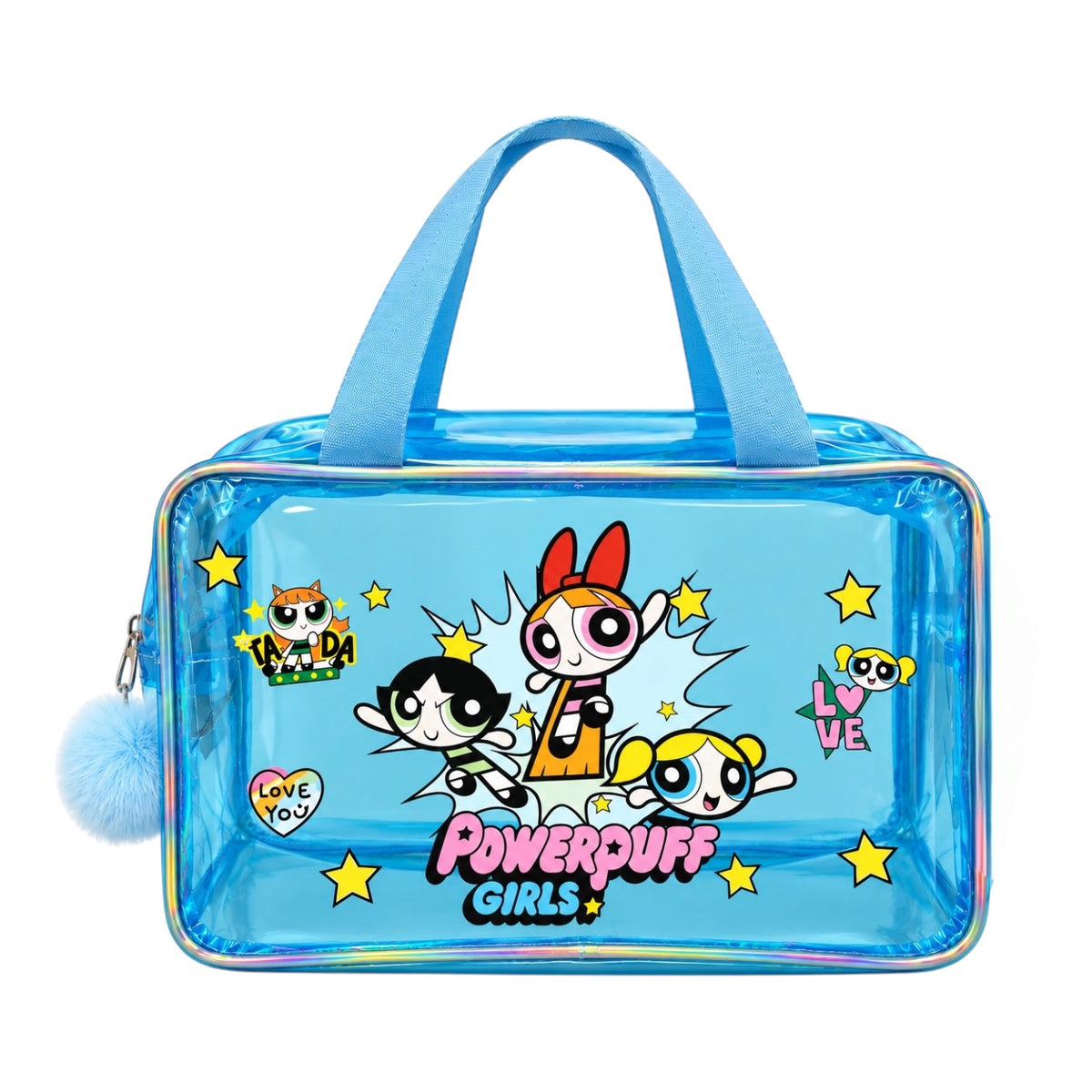 BOLSO TRANSPARENTE CHICAS SUPER PODEROSAS POMPON