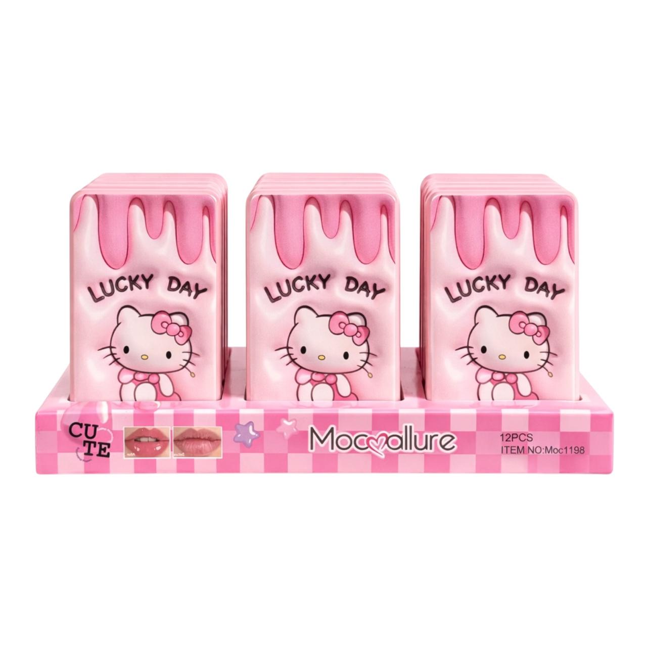 SET X5 MINI BALSAMOS MAGICOS HELLO KITTY LUCKY DAY MOCALLURE