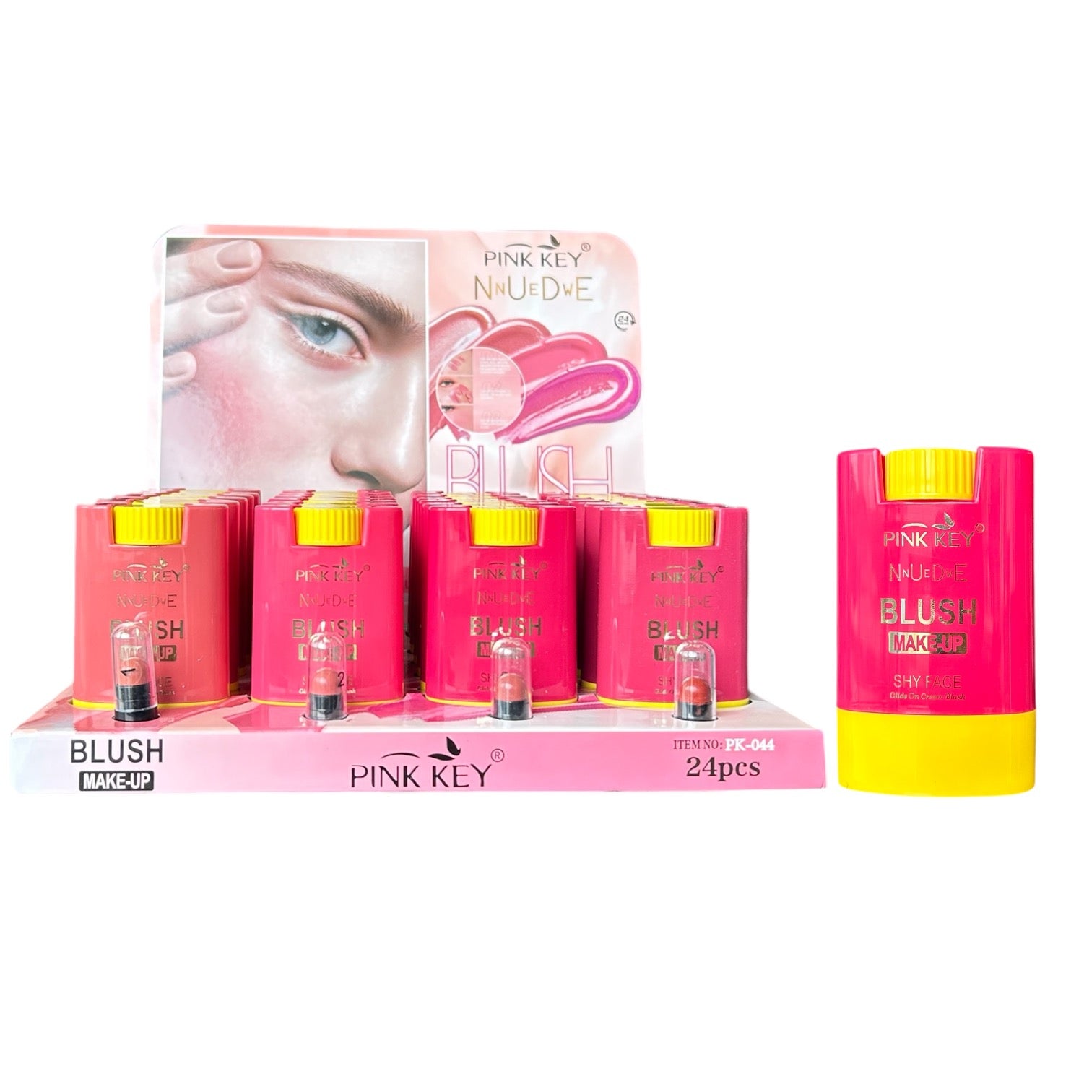RUBOR EN BARRA BLUSH MAKE-UP SHY FACE PINK KEY