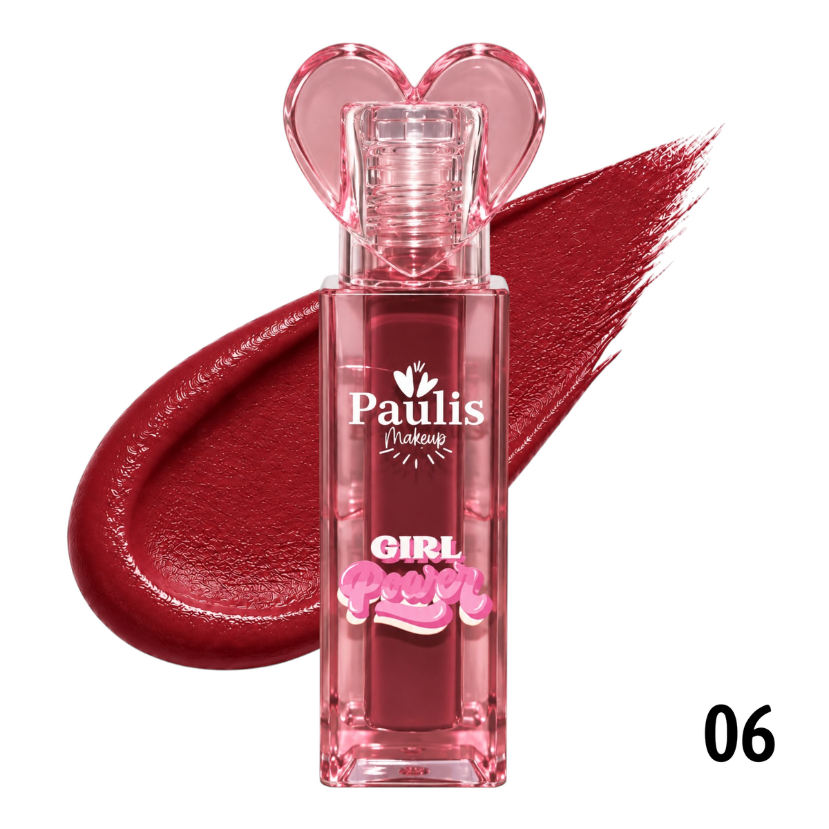 LABIAL LIQUIDO MATTE GIRL POWER 4ML TAPA CORAZON PAULIS