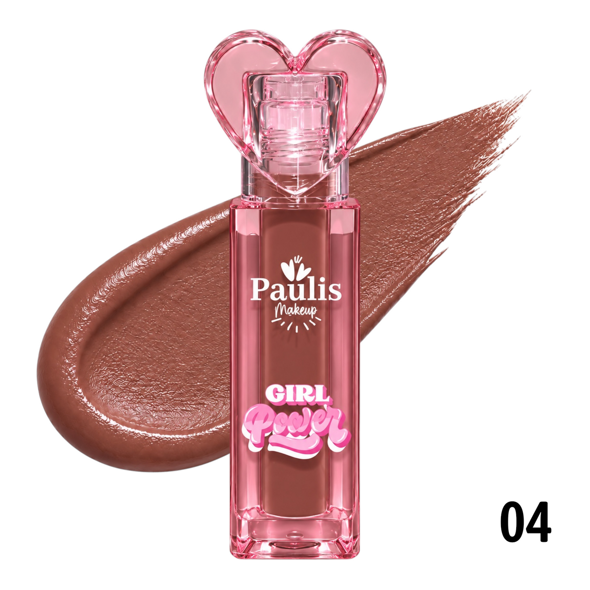 LABIAL LIQUIDO MATTE GIRL POWER 4ML TAPA CORAZON PAULIS