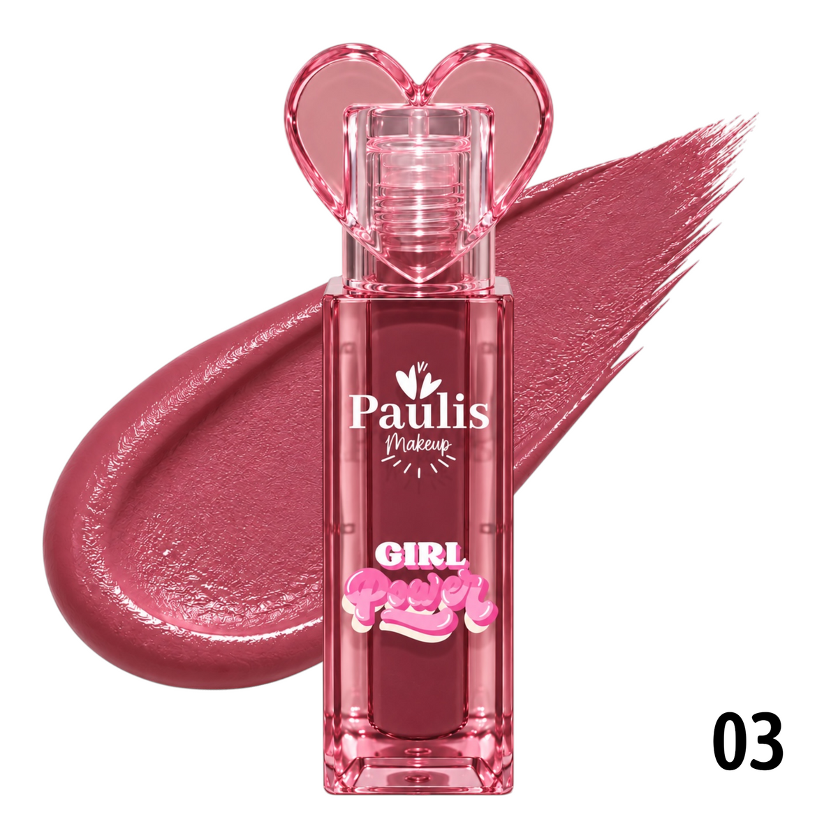 LABIAL LIQUIDO MATTE GIRL POWER 4ML TAPA CORAZON PAULIS