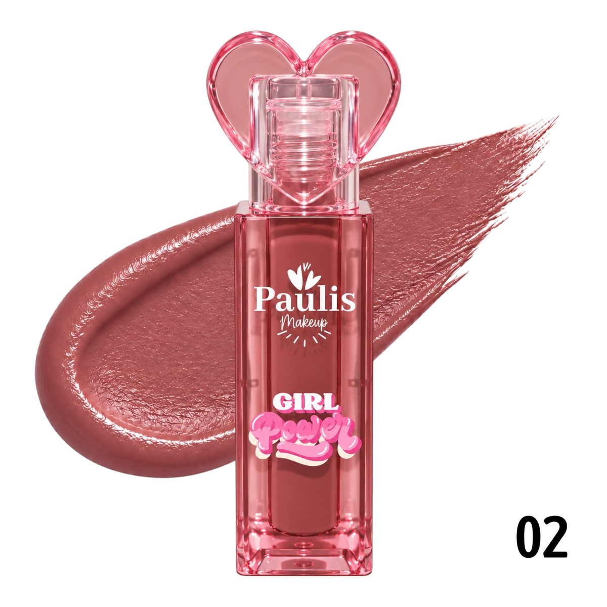 LABIAL LIQUIDO MATTE GIRL POWER 4ML TAPA CORAZON PAULIS