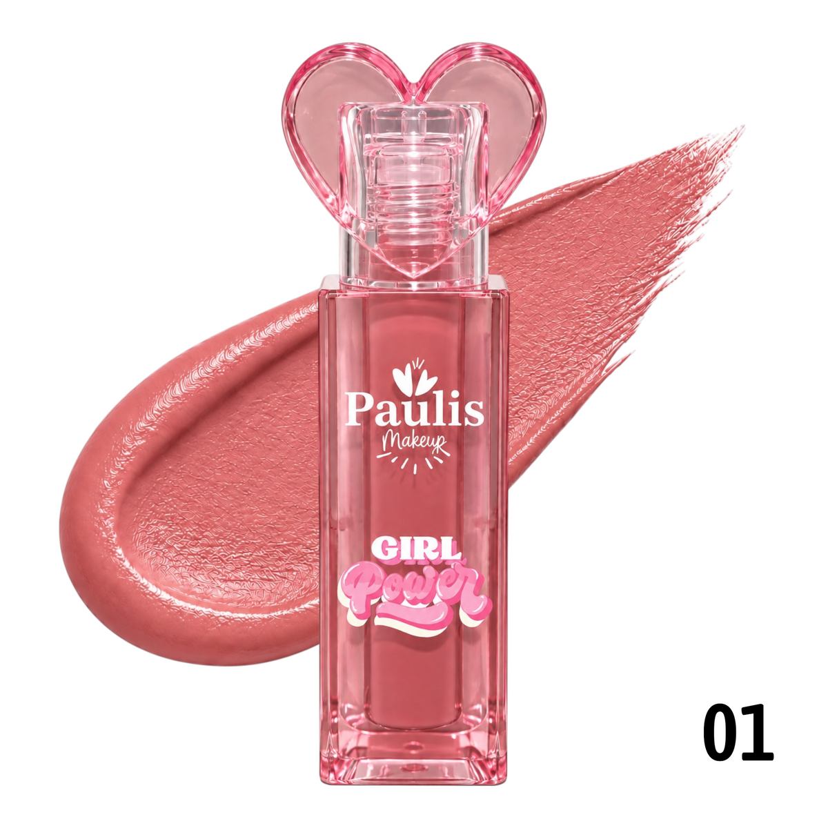 LABIAL LIQUIDO MATTE GIRL POWER 4ML TAPA CORAZON PAULIS