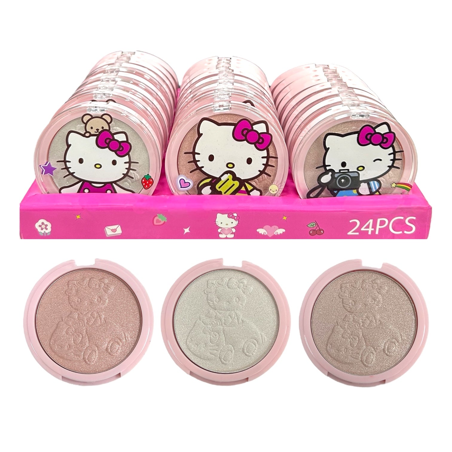 ILUMINADOR EN POLVO REDONDO STITCH / HELLO KITTY