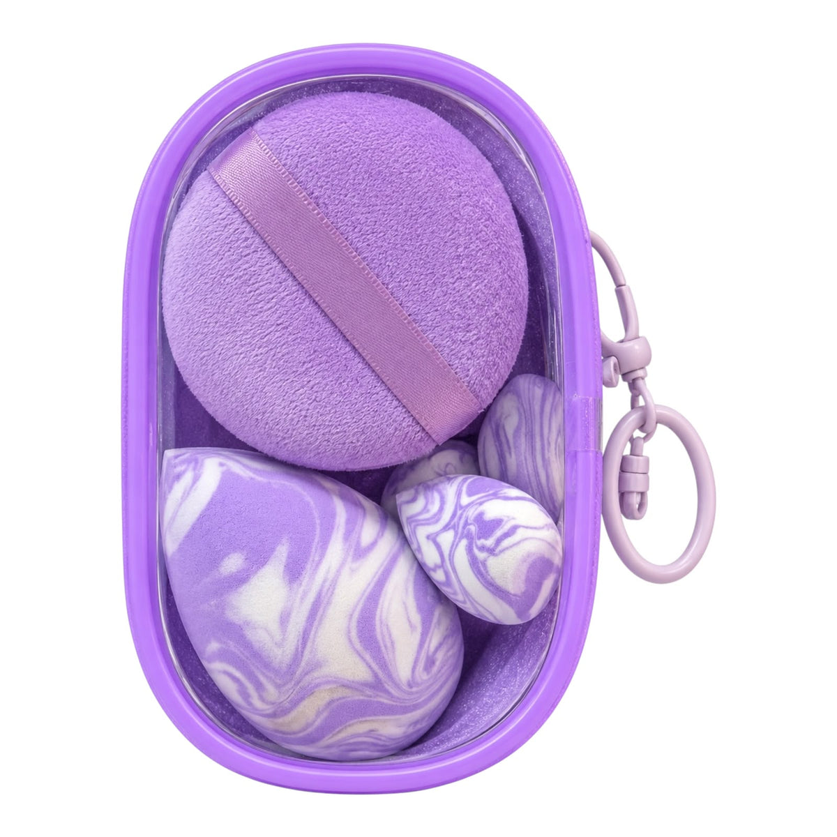 CARTUCHERA CON BORLAS Y BEAUTY BLENDER