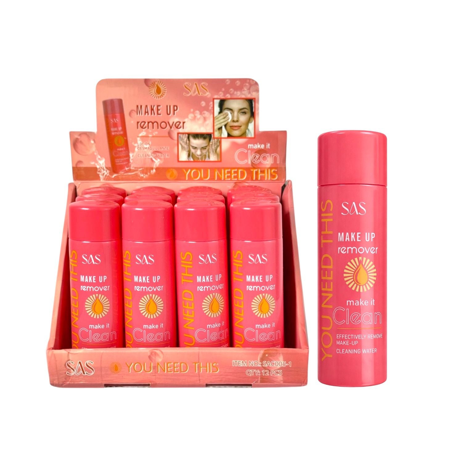 REMOVEDOR DE MAQUILLAJE LOCION SAS USHAS