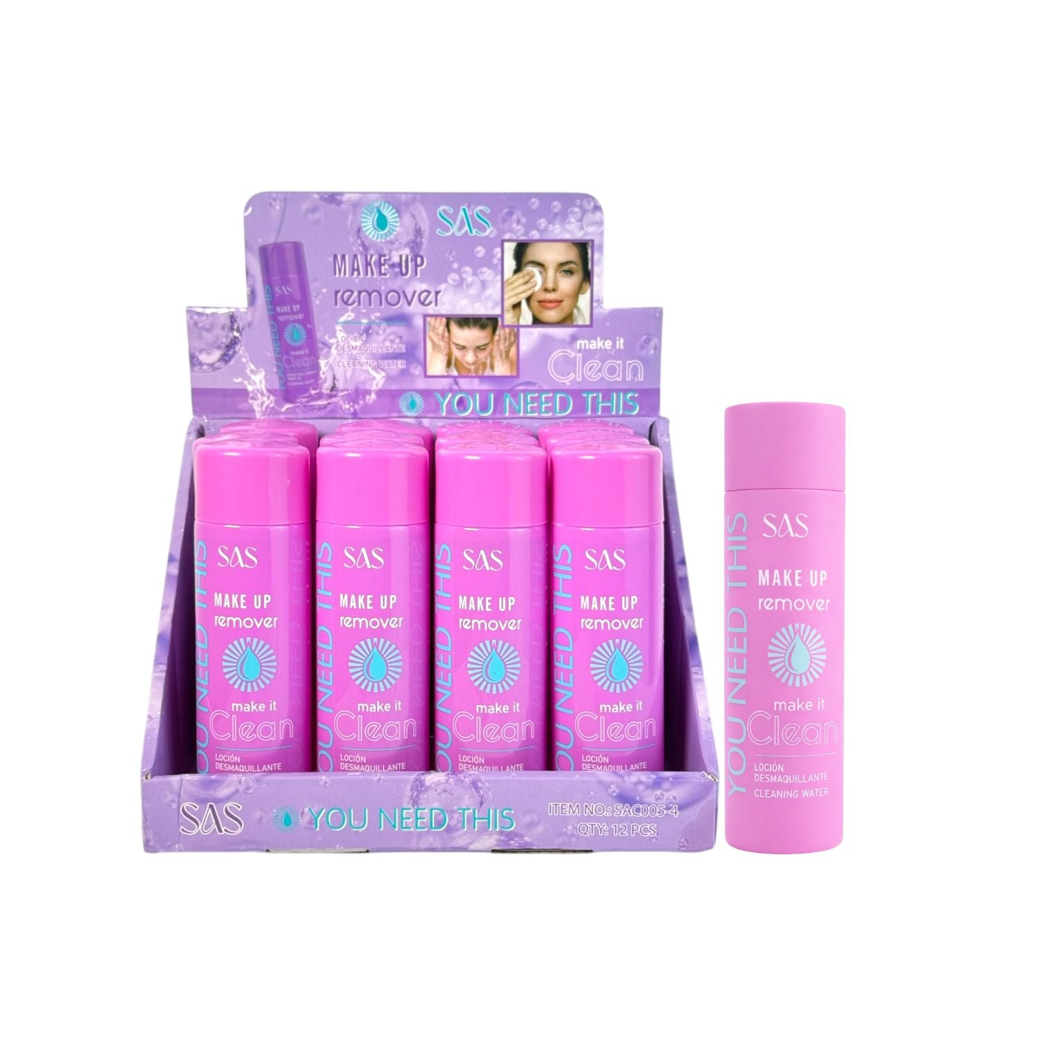 REMOVEDOR DE MAQUILLAJE LOCION SAS USHAS