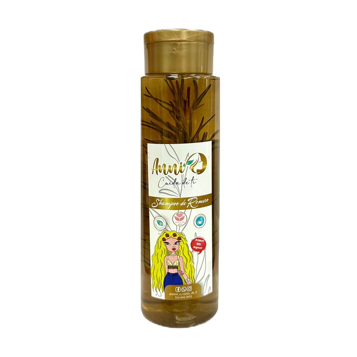 SHAMPOO MEDIANO CON EXTRACTO DE ROMERO 550ML ANNI