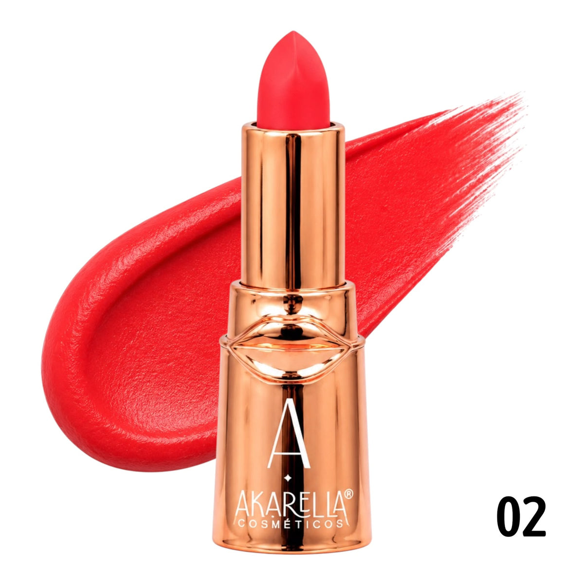 LABIAL EN BARRA MATTE TONOS ROJOS AKARELLA